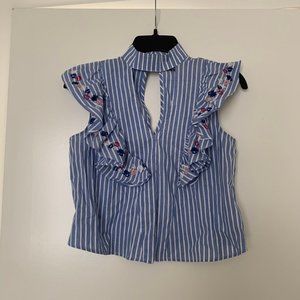 Blue Striped Blouse